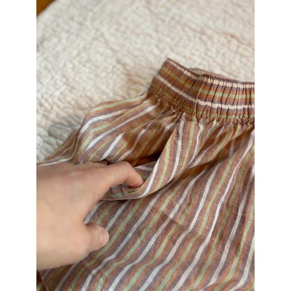 Patagonia Womens Garden Island Shorts Evening Mauve Striped Hemp Blend Size XS - Picture 4 of 5